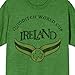 Harry Potter Quidditch World Cup Ireland Men's Green Short Sleeve Crew Neck Tee-XXL