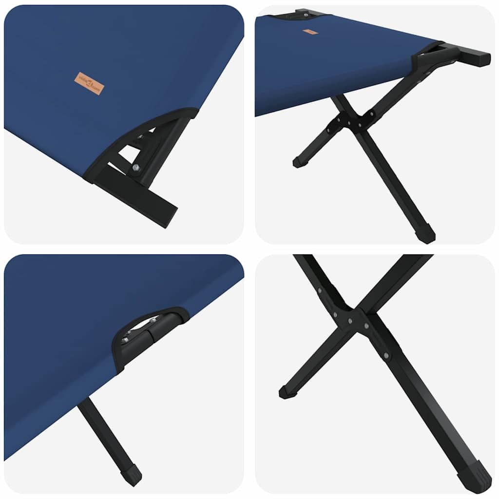 INLIFE Klapp Schlafbett fürs Camping Blau Ox Stoff,Sportartikel,Outdoor-Aktivitäten,Camping & Wandern,Camping-Möbel,Feldbetten,Blau,8 KG,42003174