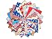 80 5" Patriotic Quilting Squares- 20 Different - 4 of Each - #2