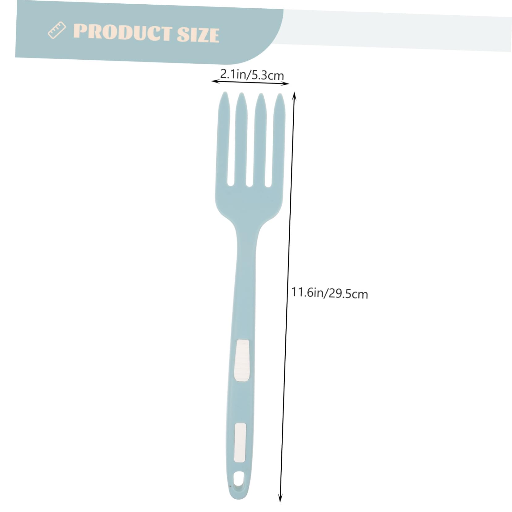 Cabilock Ergonomic Dinner Fork Large Silicone Fork Salad Silverware Spaghetti Tongs Kitchen Gadget