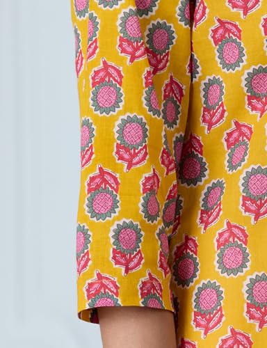 Image of Amazon Brand - Myx Women Cotton Printed A-line Short Kurti (Available in Plus Sizes)
