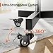 Perlegear Rolling TV Stand, Mobile TV Stand on Wheels for 32-85 Inch Screens up to 132 lbs, Height Adjustable Mobile TV Cart with Metal Shelf, Rolling TV Cart with Lockable Wheels Max VESA 600x400mm