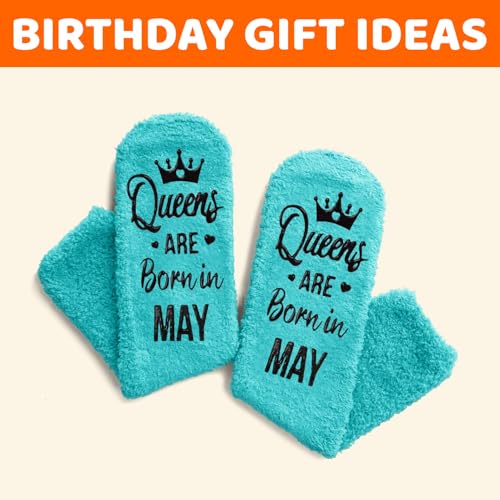 Image of HAPPYPOP Women Queen Birth Month Socks - Month Birthday Gifts, Socks for Her Female in Green