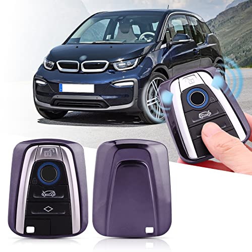 YEE PIN Coque de protection en silicone TPU pour clé BMW i3 i8, Violet Cover