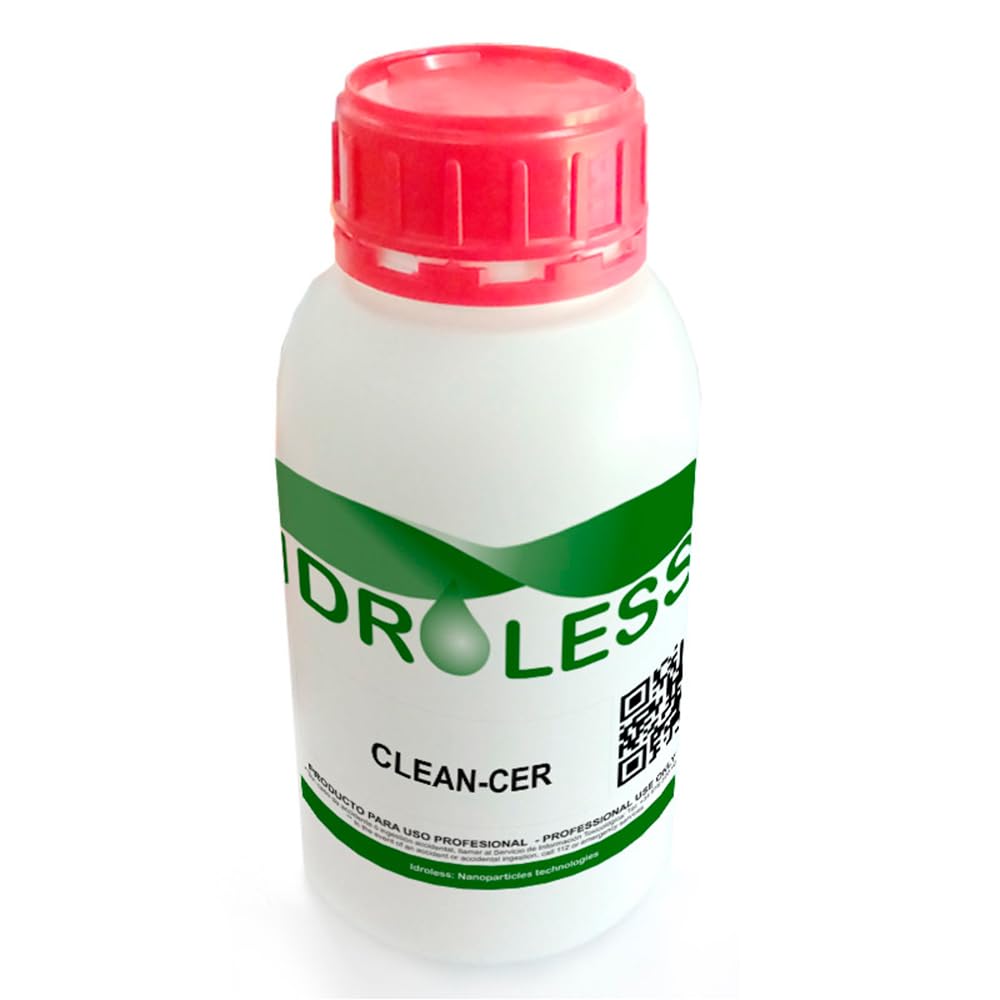 Clean-Cer Limpiador de Cristales Cerámica y Metales 800ml | Retira grasa, huellas y suciedad adherida en vidrio, cerámica y metal sin tratar. Prepara la superficie antes de proteger.