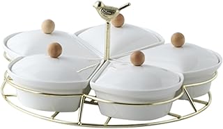 Alipis 1set Dried Fruit Plate Multi Snack Serving Tray Candy Tray Nut Fruit Storage Elegant Afternoon Tea