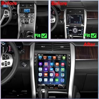 QLED 8-Core Radio for Ford Edge 2011 2012 2013 2014 Upgrade,Touch Screen Stereo,Support Carplay and Android Auto,Free Back Camera