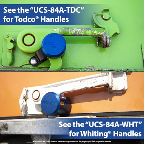 Image of PACLOCK's UCS-84A Roll Up Door Lock, High Performance 6-Pin Cylinder, One Lock Keyed to a Number U-Pick! w / 2 Keys, Black Anodized Aluminum