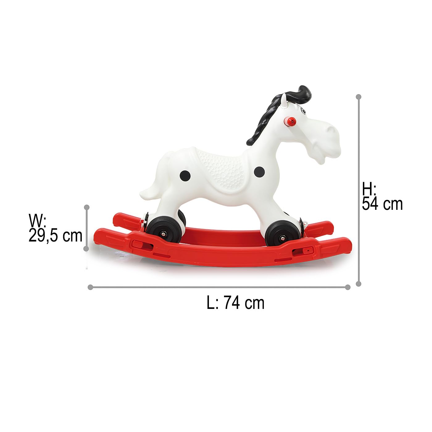 JAMARA 460275 - Cavallo a Dondolo Bob Gallop con Ruote e Pattini