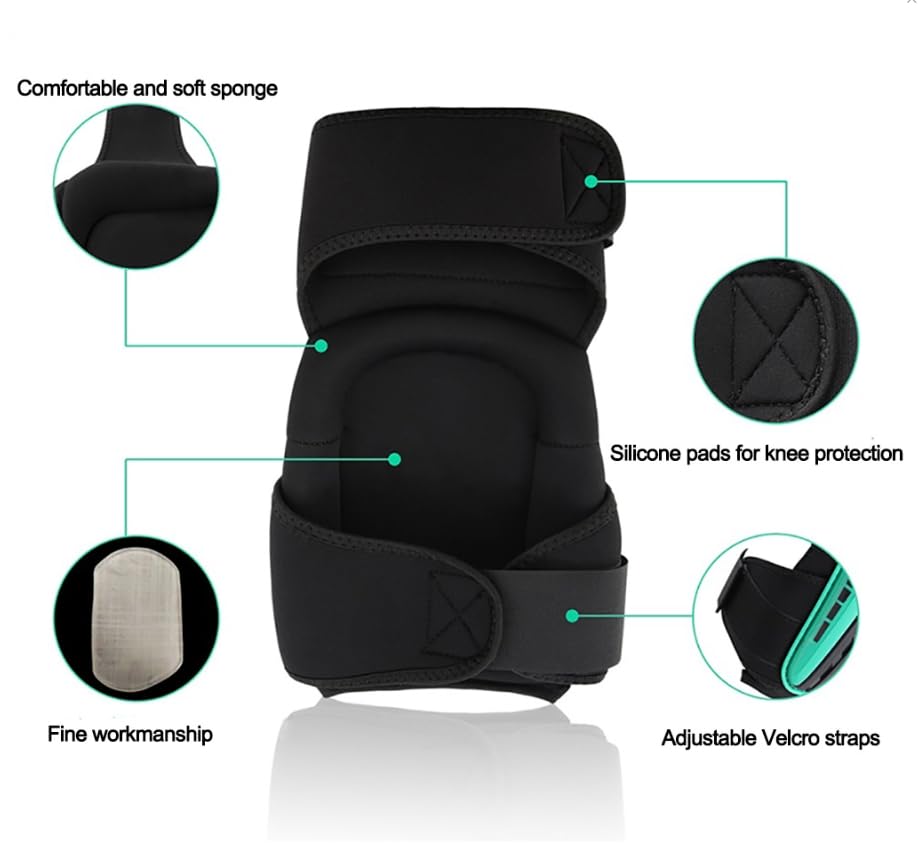 Luminexia Genouillères Professionnelles,Genouillères en Gel pour la Construction,Le Jardinage,Le Nettoyage,Les sols et Le Garage,avec Technologie antidérapante de Soutien de la Cuisse