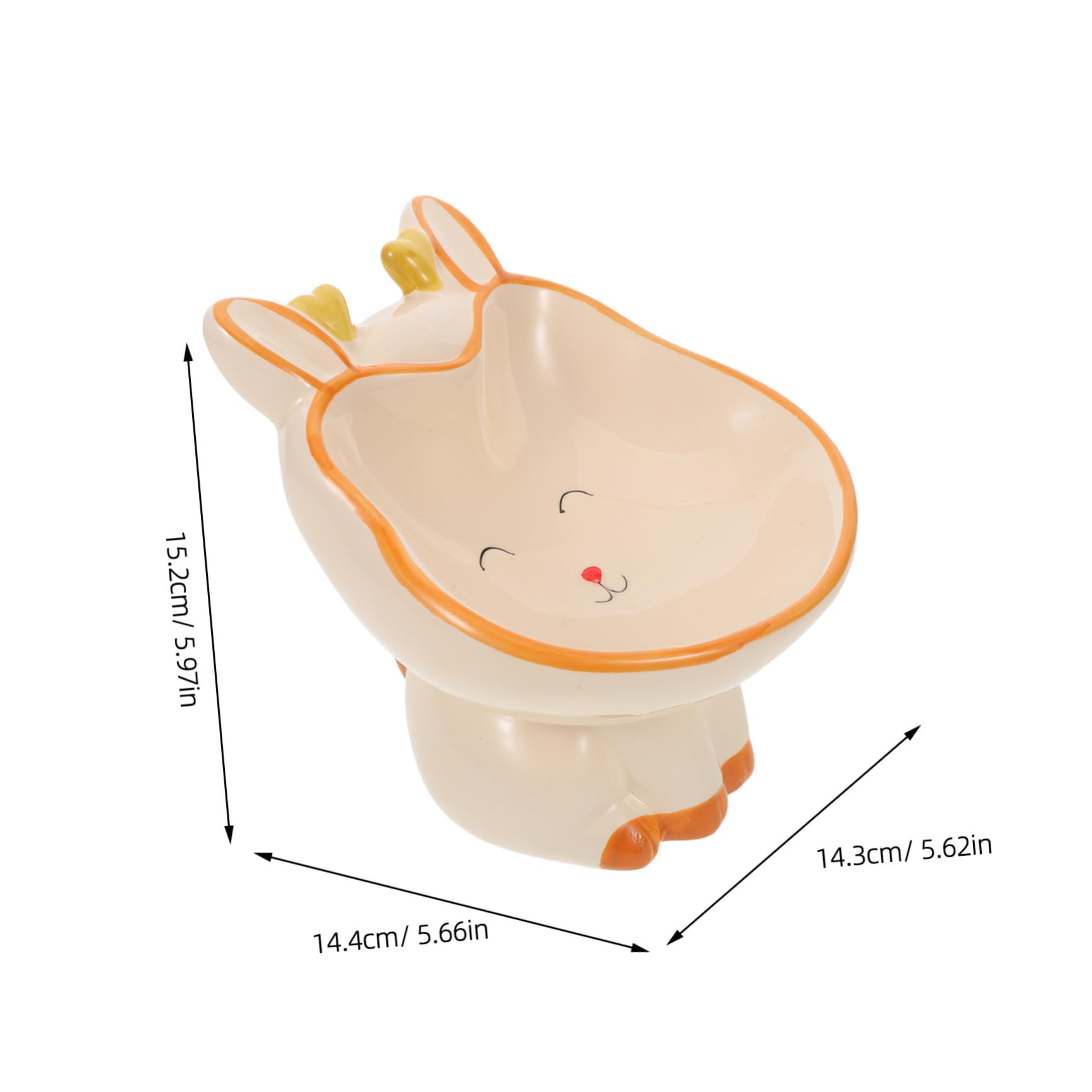 Milisten Gamelle Chat Surélevée Céramique Gamelle Eau pour Chats Et Chiens Abreuvoir pour Animaux De Compagnie