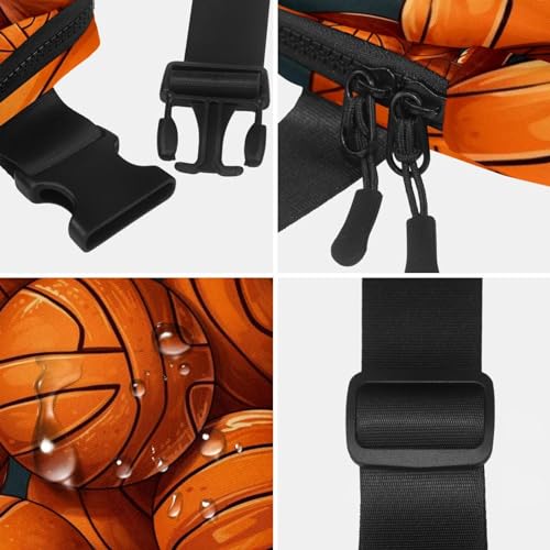 Riñonera de baloncesto sin rebotes para correr con correa cruzada y cuerpo ajustable 4