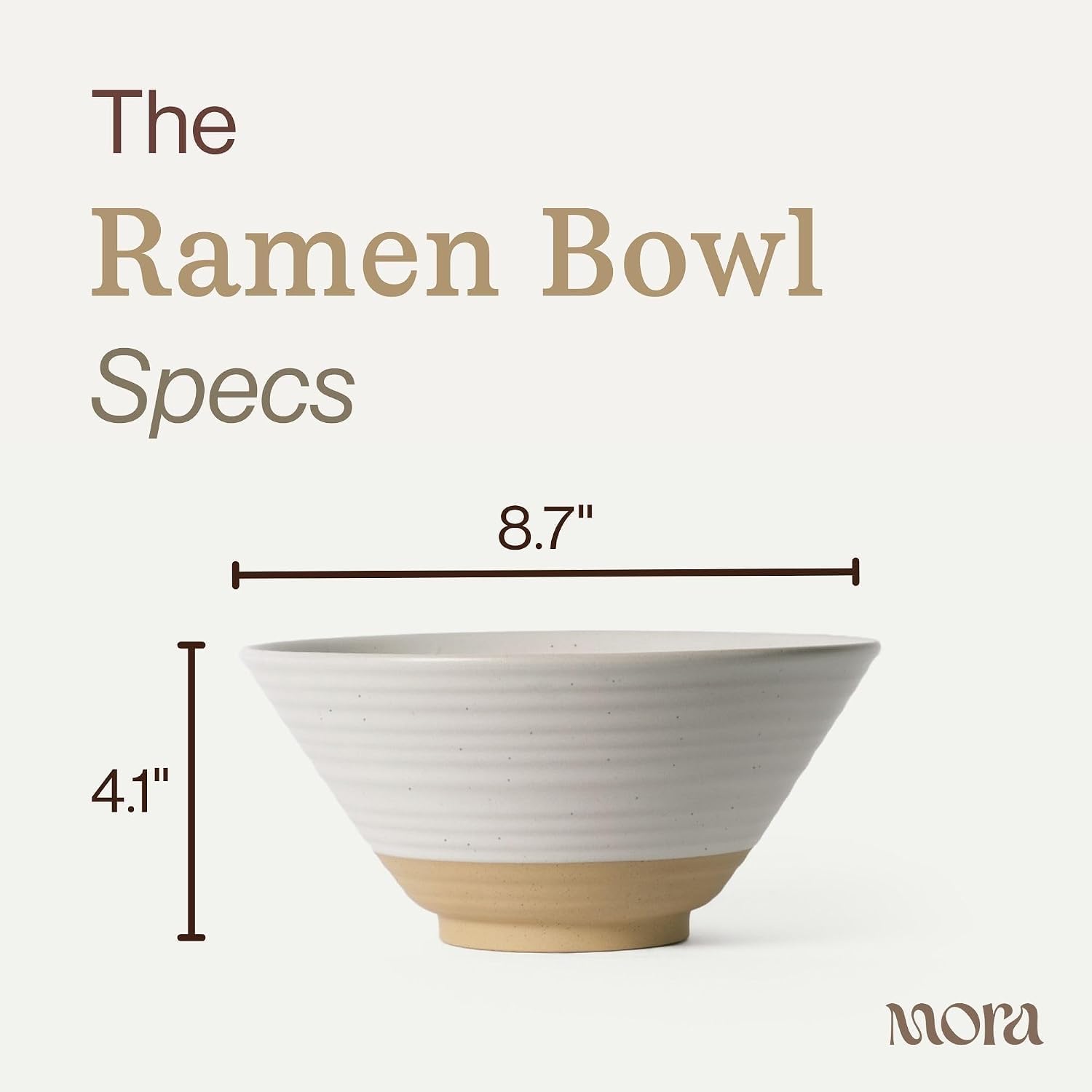 MORA Ceramic Ramen Bowl Set of 2, 45oz - Great for Pho, Miso Udon Soup, Instant Noodles, Serving, Thai or Asian Food - Microwave Safe Large Japanese Noodle Bowls, Modern Kitchen - Nebula image 2