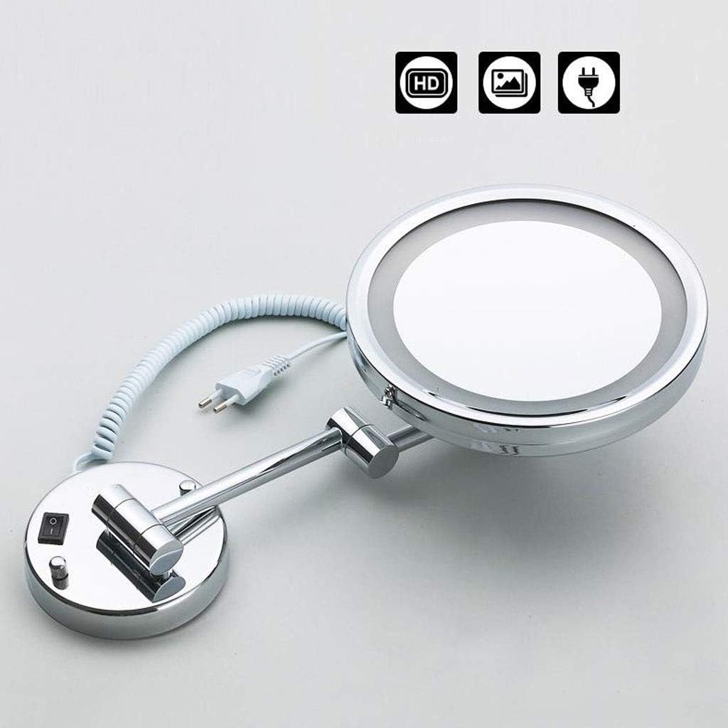 Vanity Mirror,Makeup Mirror Vanity Mirror Wall Mount Led Lighted 5X Magnifying Extendable Single Side Cosmetic Mirror for Bathroom Cosmetic Mirror/C