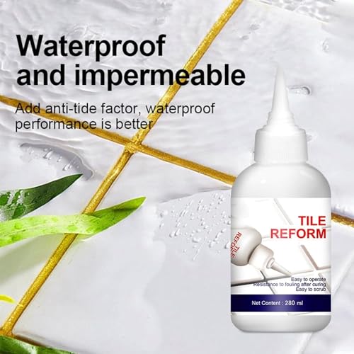 Image of COVACURE Tiles Gap Filler Waterproof Sealant | White Cement Tube To Fill Tiles Gap | Tile Gap Filler Tube For Kitchen & Bathroom | Grouting Paste For Tiles | Gap Filler For Wall And Joints (1, 280 ML)