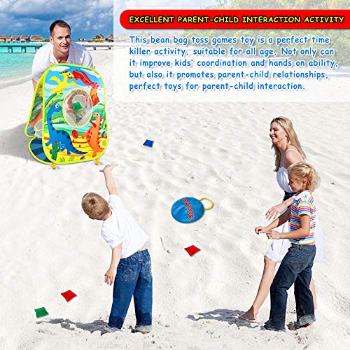 Bean Bag Toss Game for Kids, Family Party Supplies, Gifts for Age 3 4 5 6 7 8 9 Years Old Girls Boys Toddlers, Double-Sided Corn Hole Boards Indoor Outdoor Throwing Games Toys for Birthday Christmas