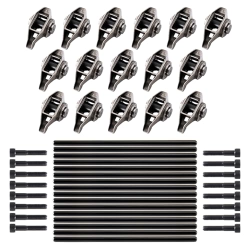 LS1 Rocker Arms and Bolts with Trunion Kit Installed Compatible for LS2 LS6 LQ4 LQ9 LY5 LY6 LM7 4.8