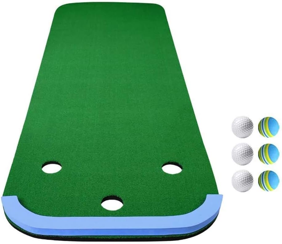 Golf Putter Mat Golf Practice Hitting Mat, Home Golf Putting Mats – Backyard Outdoor Indoor Golf Mats, Professional Indoor Putting Practice (Color : A, Size : 1x3m)