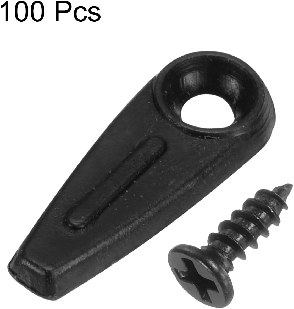 HARFINGTON 100Pcs Picture Frame Backing Hardware Clips with 100Pcs Screws Photo Frame Turn Button Fastener Set Backing for Craft Hanging Pictures Drawing, Black