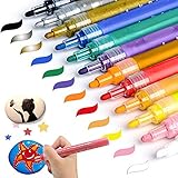 ✿ Comfort & Sicherheit: Die Acryl Stifte mit Rundspitze, Linienbreite ca. 2 mm. Diese Acryl Marker liegen angenehm in der Hand und man kann präzise mit ihnen malen. Tusche auf Wasserbasis ist lichtbeständig, ungiftig, umweltfreundlich, trocknen schnell und sie verschmieren nicht.