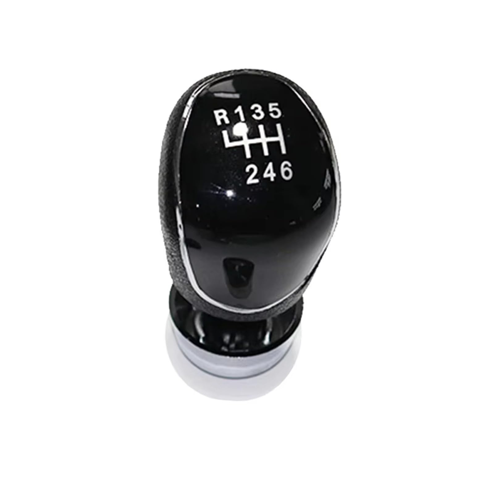 GHQFROP Transmission Gear Shift Knob for Fiesta 2013 2014 Manual Car Shift Gear Knob Lever Gaitor Boot Cover Car Gear Stick Knob(6 Speed Black)