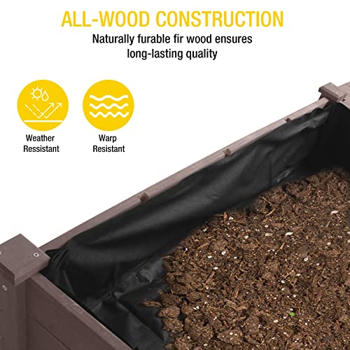 Aivituvin-527x22x30in-Raised-Garden-Bed-Elevated-Wood-Planter-Box-Stand-for-Outdoor-Gardening-Liner-Included-230lbs-Capacity Aivituvin 527x22x30in Raised Garden Bed Elevated Wood Planter Box Stand for Outdoor Gardening Liner Included 230lbs Capacity