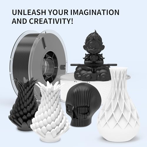 Image of RAMBERY 4KG PLA+ 3D Printer Filament 1.75mm, Toughness Upgraded, 3D Printing Filament Fit Most FDM Printers, PLA Plus Black X 4 Spools