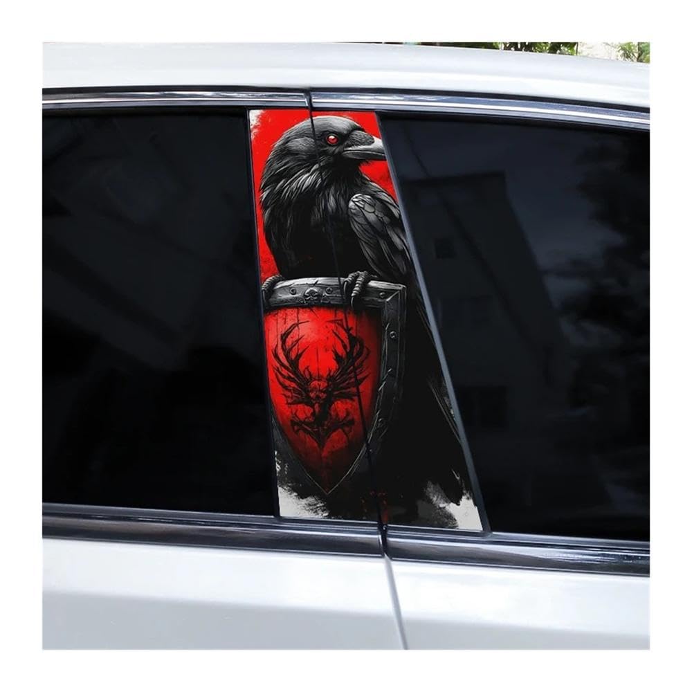 Bertdcx H Eagle Car Pillar Vinyl Sticker Waterproof For Car Center Pillar Decoration Auto Parts(H)