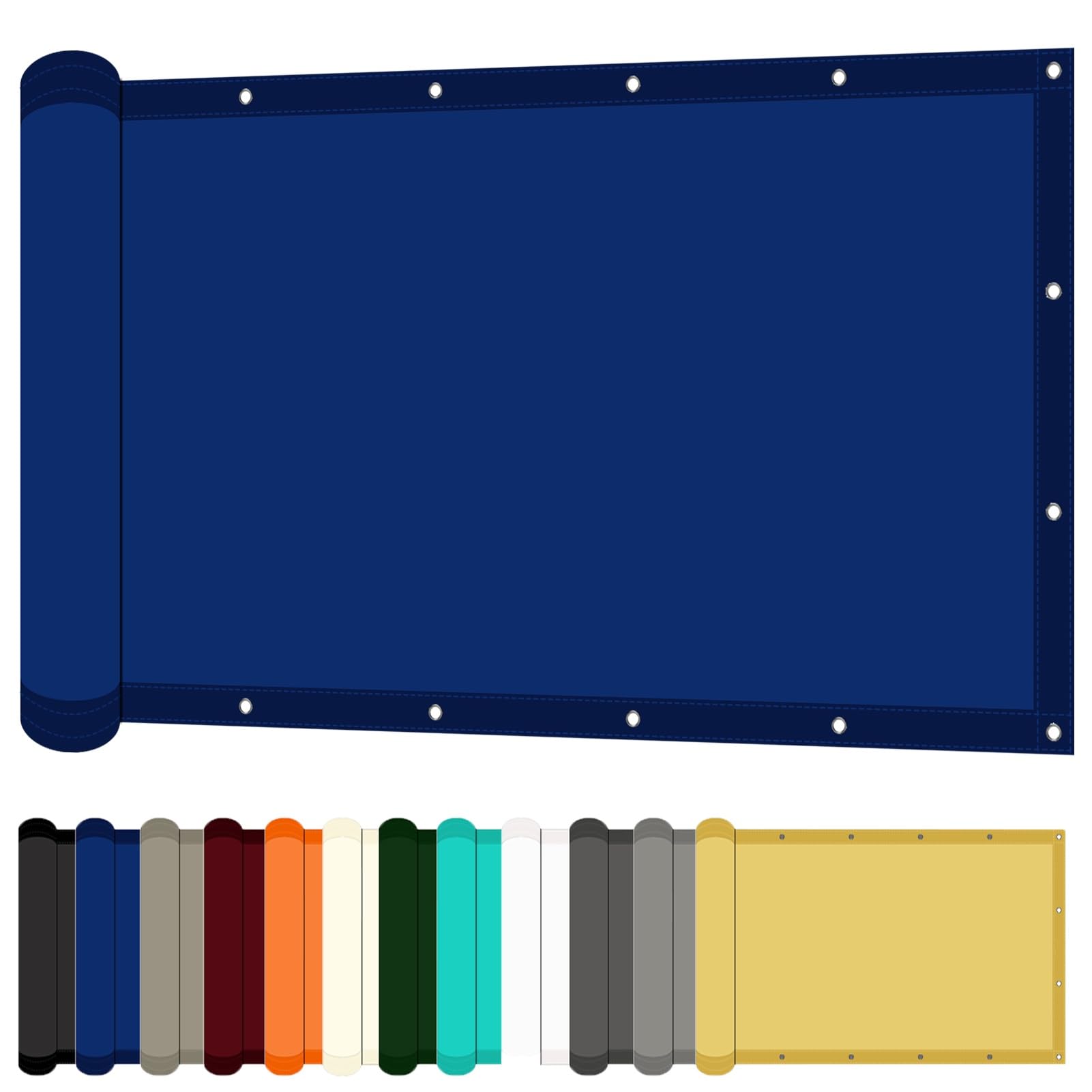 Voile d'ombrage rectangulaire jardin patio balcon bleu foncé