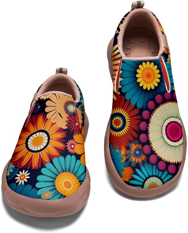Kid's Walking Shoes Boys Girls Casual Loafers Art Painted Comfort Slip On Soft Sole Sneakers