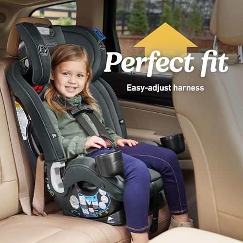 graco slimfit3 lx 3-in-1 slim car seat rear facing forward facing to highback booster car seat kunningham