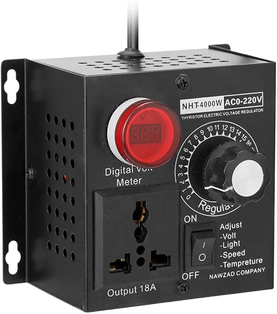 SCR Electronic Voltage Regulator 4000W 220V Single Phrase Motor Fan Speed Controller SCR Voltage Regulator