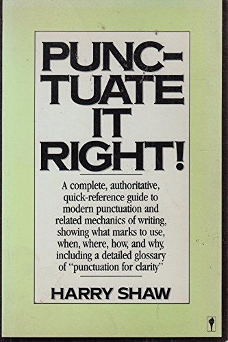 Punctuate It Right 0060970499 Book Cover