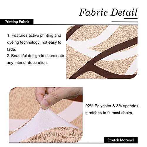 Image of Dining Table Chair Cover Set Polyester Spandex Elastic Printed Chair Cover Stretchable Removable Washable Protector Chair Covers Slipcovers Protective for Chair Cover Set of 6