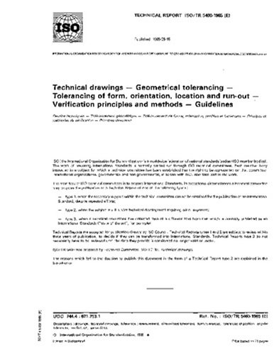 ISO/TR 5460:1985, Technical drawings - Geometrical tolerancing ...