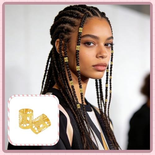100 piezas de pinzas para cabello trenzado metal dorado miniatura 3