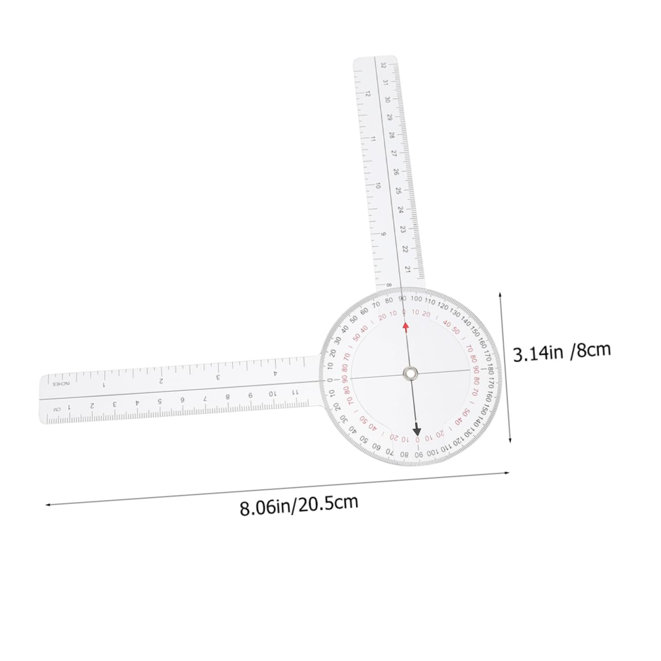 Goniomètre D'angle Professionnel, Règle Rapporteur Rotative 4 Pièces