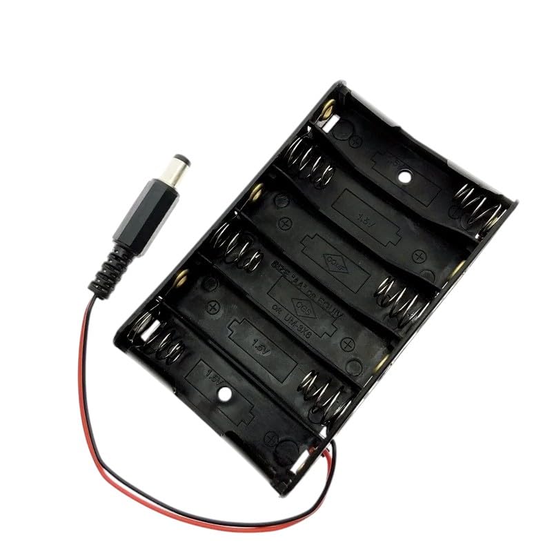 Size 6 Aa Batrtrery Case Holder Box for 6pcs Storage with DC2.1 Power New 2025 High Reliable Electronic Component, Precision, Stable Performance
