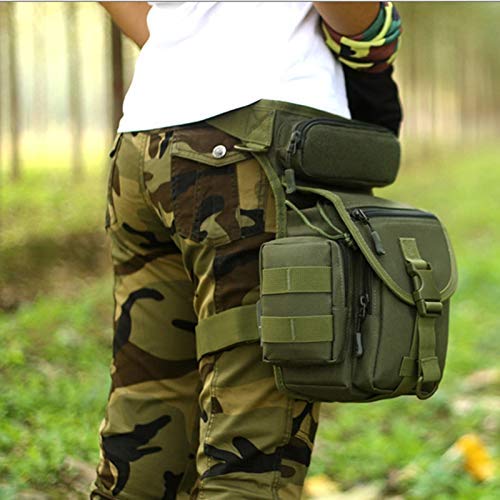 Gexgune Climbing Bags | Waterproof Nylon Tactical Drop Leg Bag Molle System Hunting Tool Waist Pack Belt Thigh Pouch Men Women Military Equipment?Khaki?