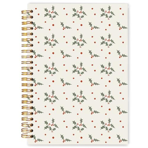 Carnet de notes de Noël et baies de houx idéal comme cadeau de fin d'année pour collègue