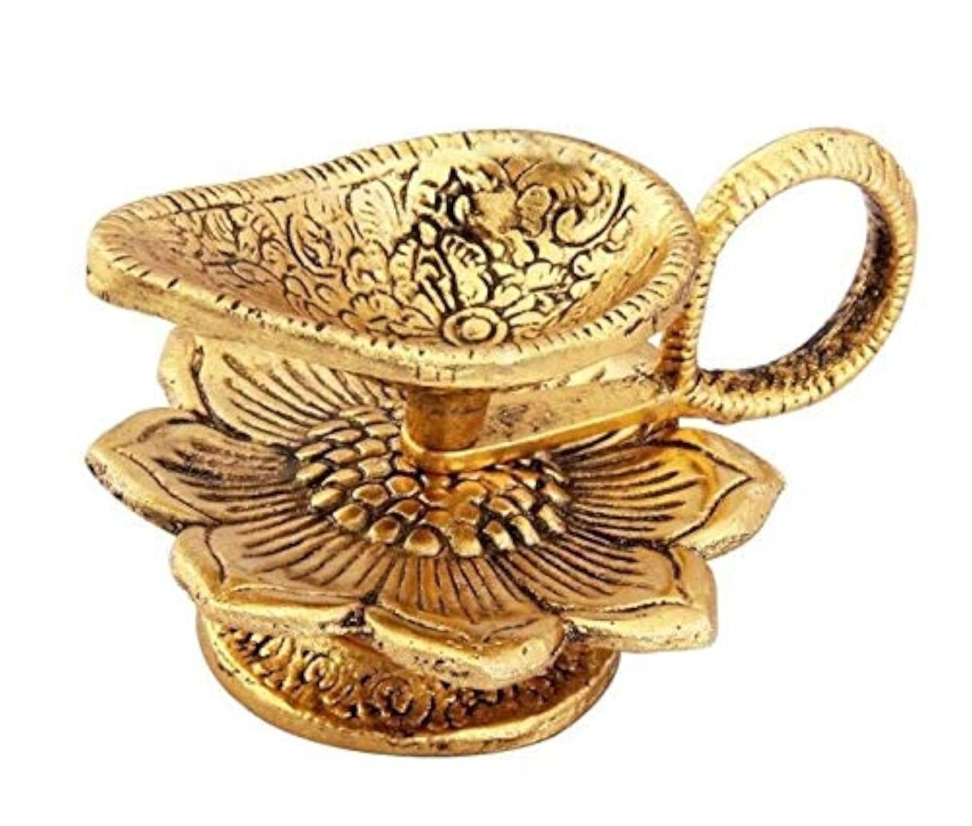 Metal Chirag Diya for Pooja or Puja