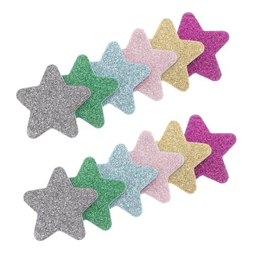 HONMEET 12個クリスマス限定星形使い捨てネイルバッファー 耐久性スポンジ