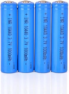 10440 Lithium Rechargeable Battery, 3.7V AAA Li-ion Rechargeable Battery 1000mAh(4PCS)