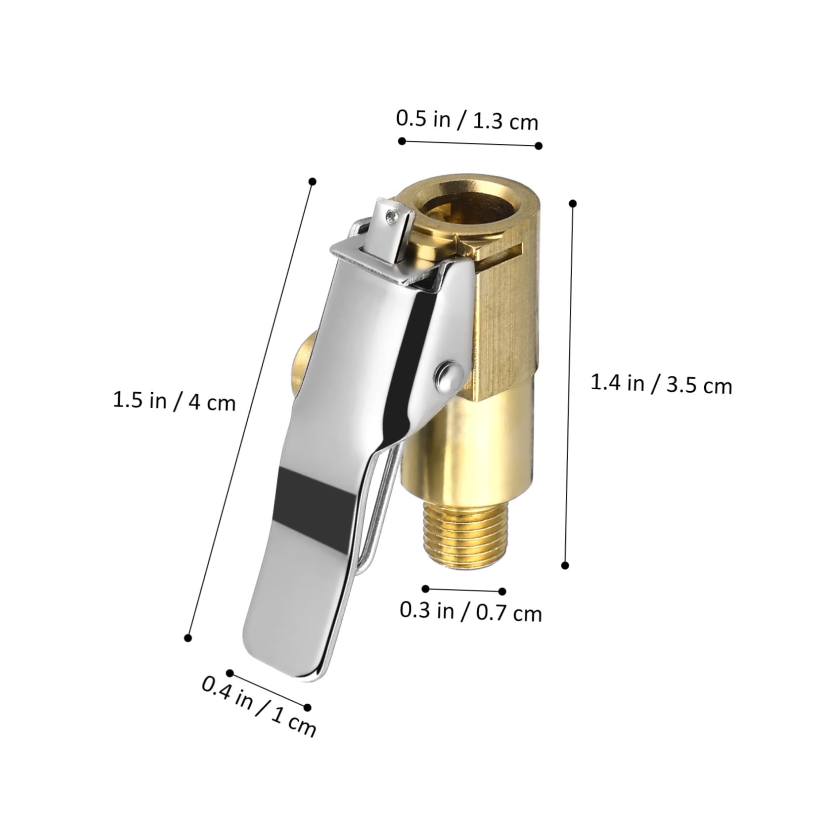 SEWOART Universal Fit Air Chuck Tire Inflator Nozzle 2 Pack for Car Air Compressor Secure Locking for Fast Tire Filling Sturdy Copper Made