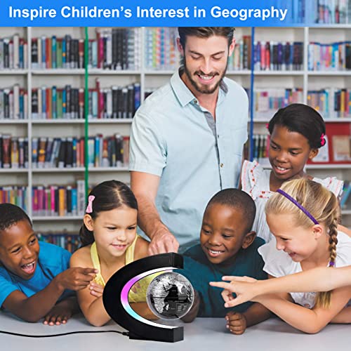 Flagest Magnetic Levitation Floating Globe, Levitating C Shape Globe With Led Lights For Education Home Office Desk Decor, Birthday Holiday Anniversary Christmas Creative Gift(3.3 Inches Globe) #TOP3