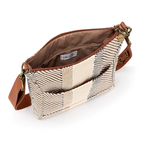 Sakroots Lucia Crossbody, Tobacco Batik World Woven3