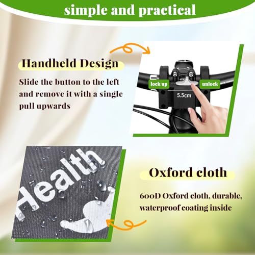 Lenkerkorb Taschen,Faltbar Fahrrad vorne Korb, Easy Install Abnehmbare FahrradkorbTasche für Kleiner Hund-Einkaufen-Reisen-Picknick, mit Lenkeradapter