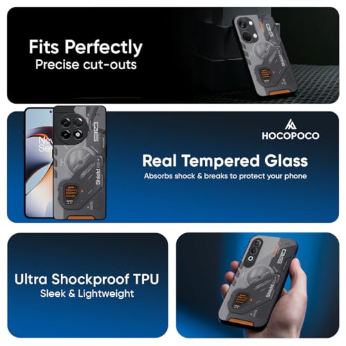 Image of Designer Tempered Glass Back Case Cover Compatible with OnePlus Nord 5 5G | Tech Lifestyle