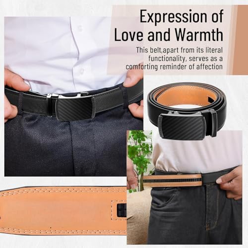 Mens Belt, Personalized Genuine Leather Gift for Him Father, Congrats on Being My Husband Belt4