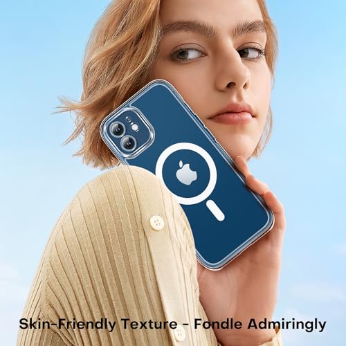 Image of TOCOL Magnetic for iPhone 12 Case Clear, Upgraded Full Camera Protection, Compatible with Magsafe, Drop Protection, Phone Cover for iPhone 12 6.1 inch (Clear)